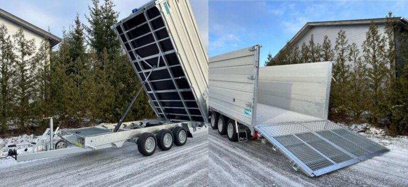kippiperävaunu mallisto TwinTrailer taakse kippaava ja perämaahan kippaava